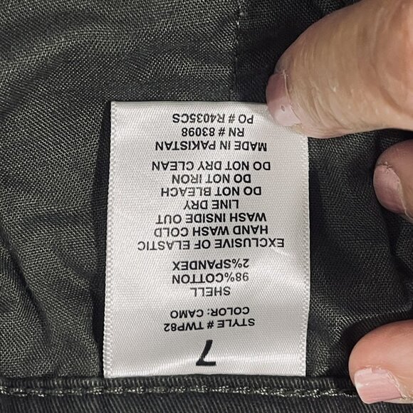 C Sono Cargo Pants Womens 7 Straight Leg Cargo Pockets Outdoor‎ TWP82 Camo - Picture 13 of 16